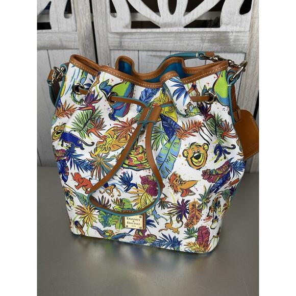 New Disney Parks Dooney and Bourke The Jungle Book Drawstring Bucket Bag
